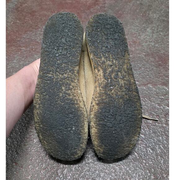 Clarks Original Wallabees Women 6.5 tan crepe sole EUC suede lace up preppy - Picture 6 of 9